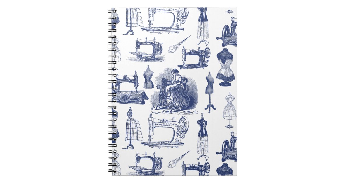 Vintage Sewing Toile Notebook | Zazzle
