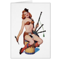 Sexy Vintage Scottish Pinup With Bagpipes Zazzle Com