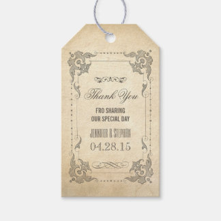 Vintage Shabby and Chic Wedding Thank You Gift Tags