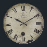 Vintage Shabby Chic Antique Wall Clock<br><div class="desc">A vintage French wall clock with Roman numbers . An antique design image on a vintage paper texture background .The perfect gift idea for anyone on any occasion</div>