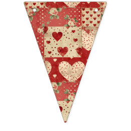 Vintage shabby chic bunting flags