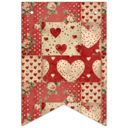 Vintage shabby chic bunting flags