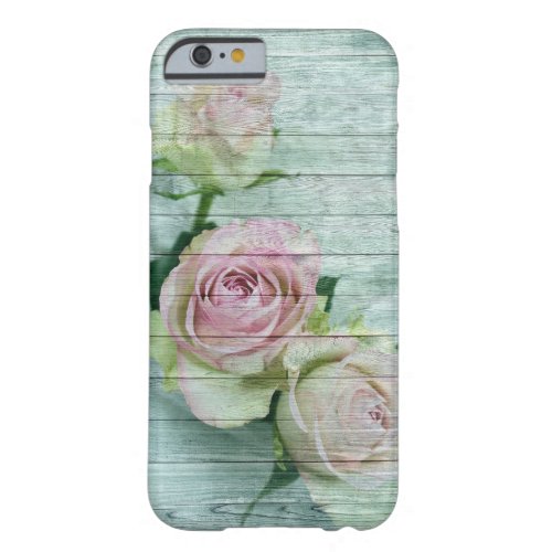 Vintage Shabby Chic Elegant Pink Roses Barely There iPhone 6 Case