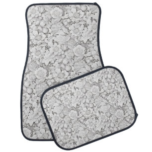 Vintage Shabby Chic Floral Lace Car Floor Mat