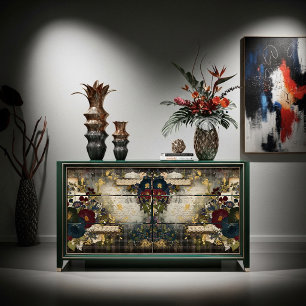 Vintage Shabby Chic Floral Script Decoupage Print Tissue Paper