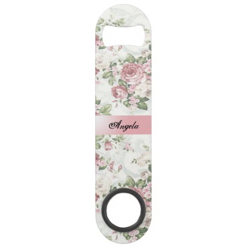 Vintage Shabby Chic Flowers_Personalized Speed Bottle Opener