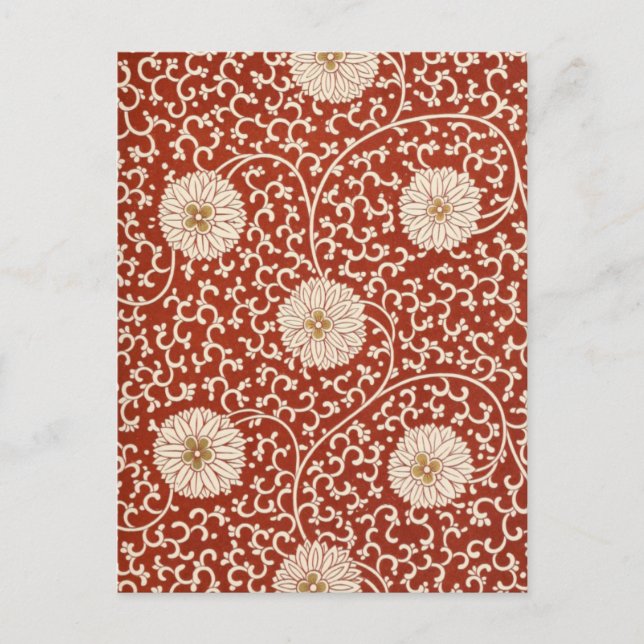 Vintage Shabby Chic Flowers Postcard (Front)