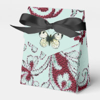Vintage Shabby-Chic Lace and Butterfly Favor Box