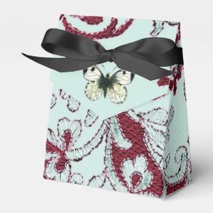 Vintage Shabby-Chic Lace and Butterfly Favor Boxes