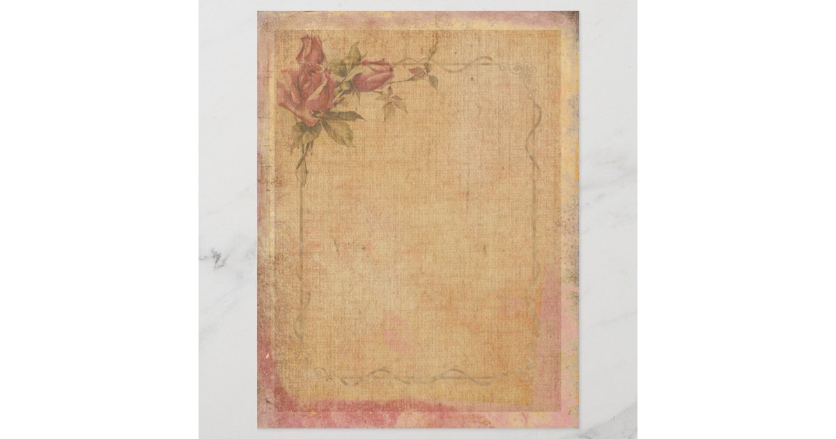 vintage shabby chic linen look scrapbook paper zazzlecom