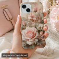 Vintage Shabby Chic Pastel Pink Rose