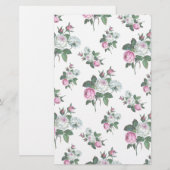 Vintage Shabby Chic Pink White Roses Pattern (Front/Back)