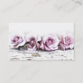Vintage Shabby Chic Roses Business Cards by valeriegayle at Zazzle