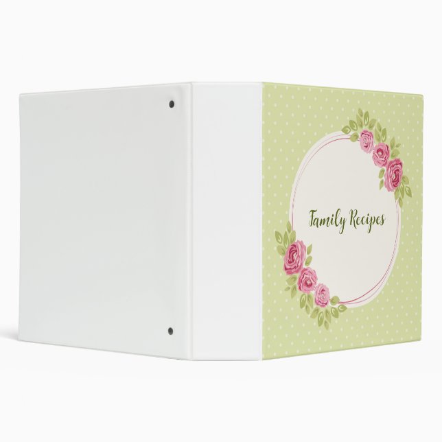Vintage Shabby Chic Roses Frame 3 Ring Binder (Background)