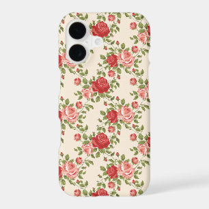 Vintage Shabby Chic Roses Pattern iPhone 17 Case