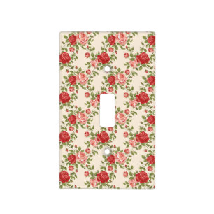Vintage Shabby Chic Roses Pattern Light Switch Cover
