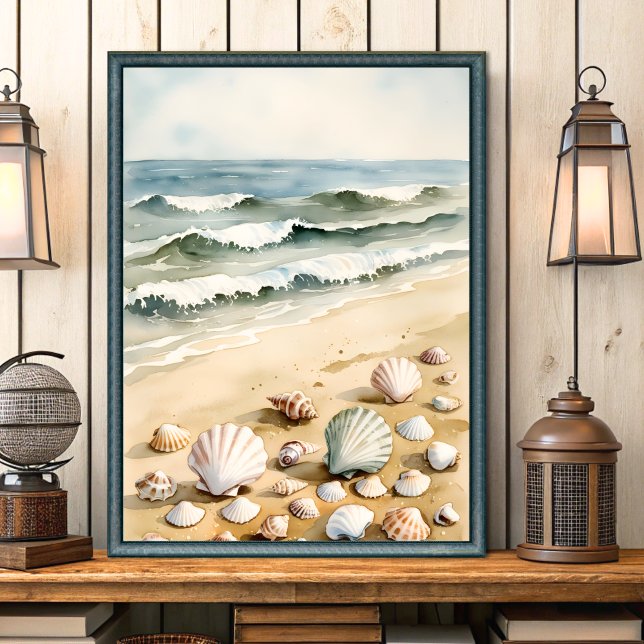 Vintage Shabby Chic Seaside Coastal Wall Art (Creator Uploaded)