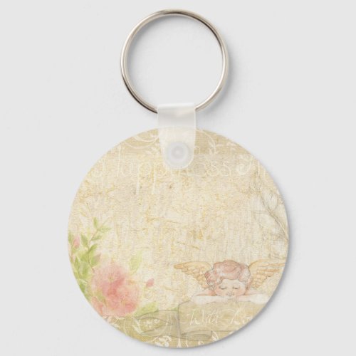 Vintage Shabby Chic Sweet Angelique Keychain