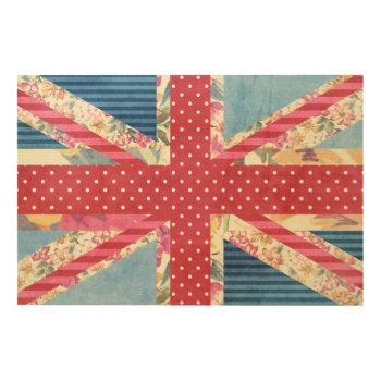 Vintage Shabby Chic | Union Jack Wood Wall Decor by SnappyDressers at Zazzle