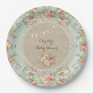 Vintage Floral Paper Plates 5