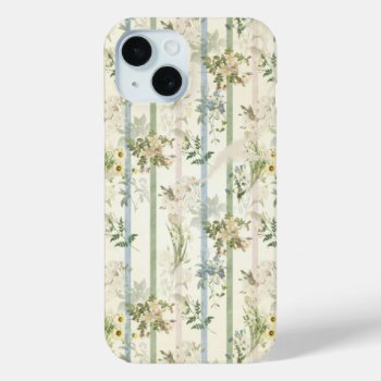 Vintage Shabby Style Inspired Iphone 15 Case by QuoteLife at Zazzle