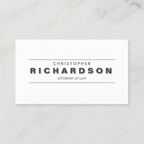 VINTAGE SHADOW TYPE on GOLD Business Card
