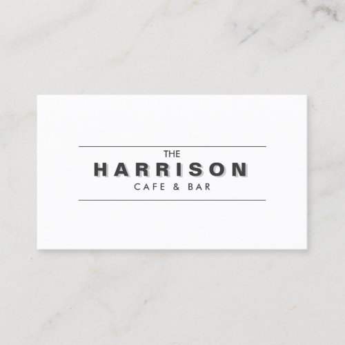 VINTAGE SHADOW TYPE LOGO Business Card