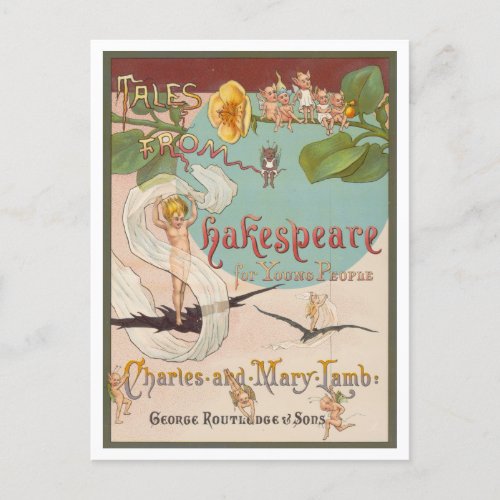 Vintage Shakespeare Book Cover Postcard