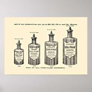 Bristows shampoo: Vintage Pubblicità Poster riproduzione. Wall Art 
