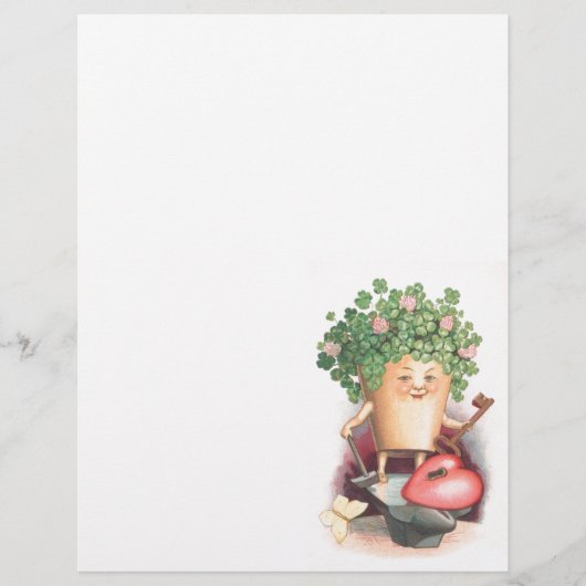 Vintage Shamrock Heart and Key St Patrick's Day (Front)