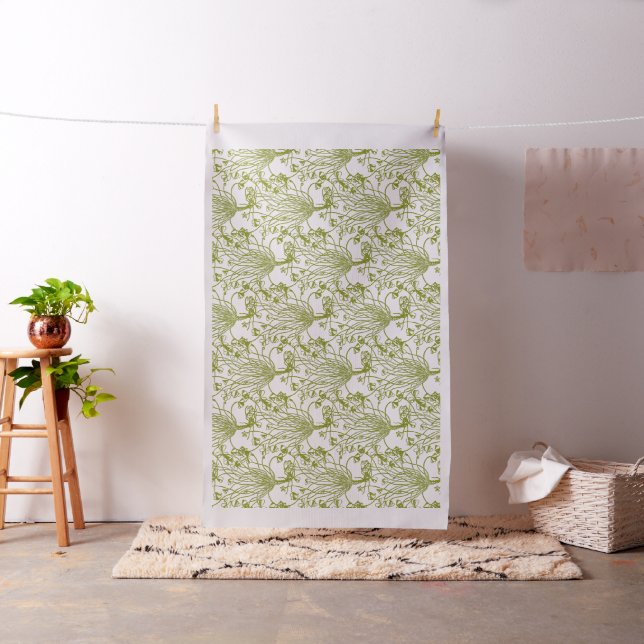 Vintage Shamrock Illustration Fabric (In Situ)
