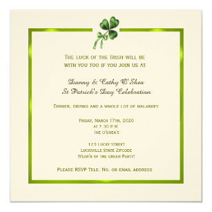 vintage st patrick day invitations zazzle