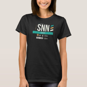 Vintage Shannon SNN Airport Code Retro Travel Day T-Shirt
