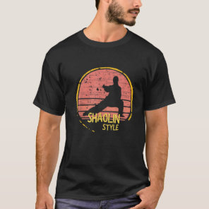 Vintage Shaolin KungFu Monk Retro Style Fighting T-Shirt