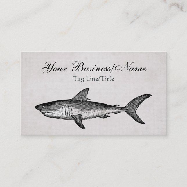 Vintage Shark Beach Business Card (Front)