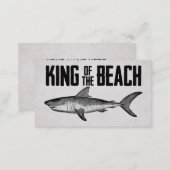 Vintage Shark Beach King Business Card (Front/Back)