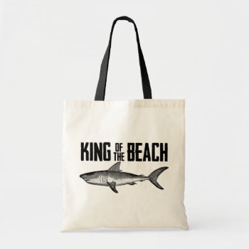 Vintage Shark Beach King Tote Bag by TheBeachBum at Zazzle