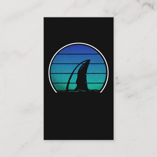 Vintage Shark Fin Shark Love Business Card