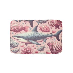Vintage Shark Seamless Bath Mat