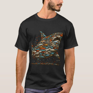 Vintage Shark T-Shirt Made of Small Fishes | Uniqu