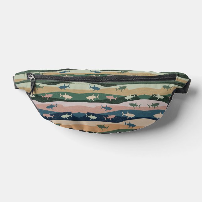 VINTAGE SHARK WAVE  FANNY PACK (Lay Down)