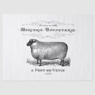 Vintage Sheep Ad Tissue Tissue Paper Vintage Sheep Ad Tissue Tissue Paper