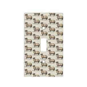 Vintage Sheep Illustration: Farm Classic Art Light Switch Cover