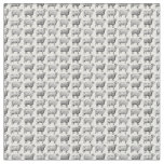 Vintage Sheep Pattern Small Print CUSTOM BG COLOR Fabric