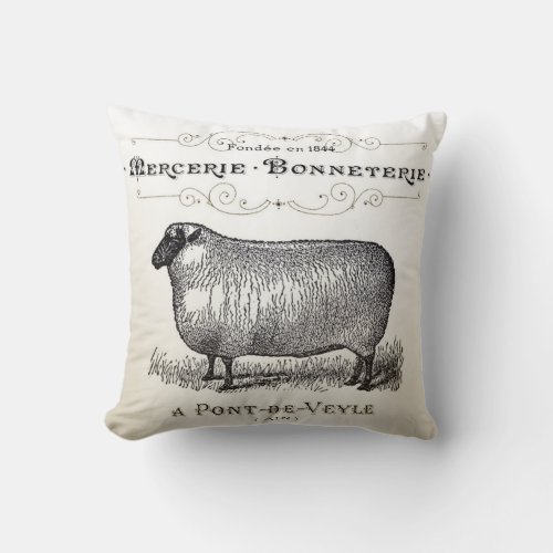 Vintage Sheep Pillow