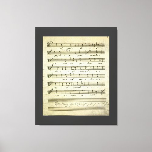 Vintage Sheet Music Antique Musical Score 1810 Canvas Print