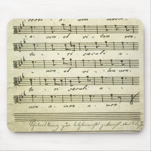 Vintage Sheet Music Antique Musical Score 1810 Mouse Pad