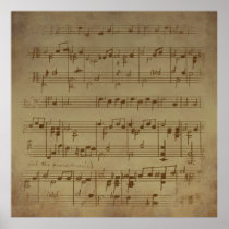 Vintage sheet music background