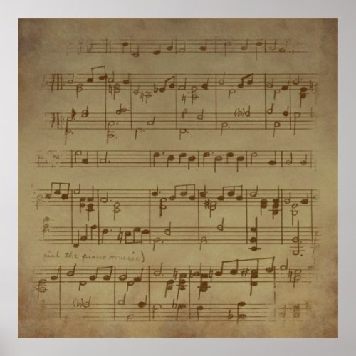 Vintage sheet music background