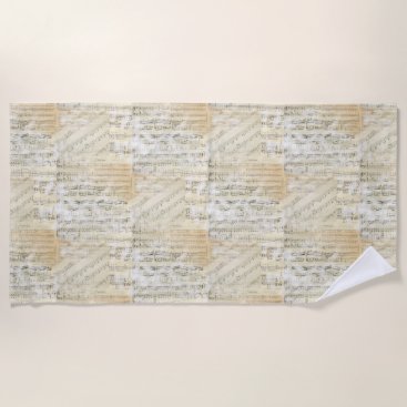 Vintage Sheet Music Beach Towel Vintage Sheet Music Beach Towel